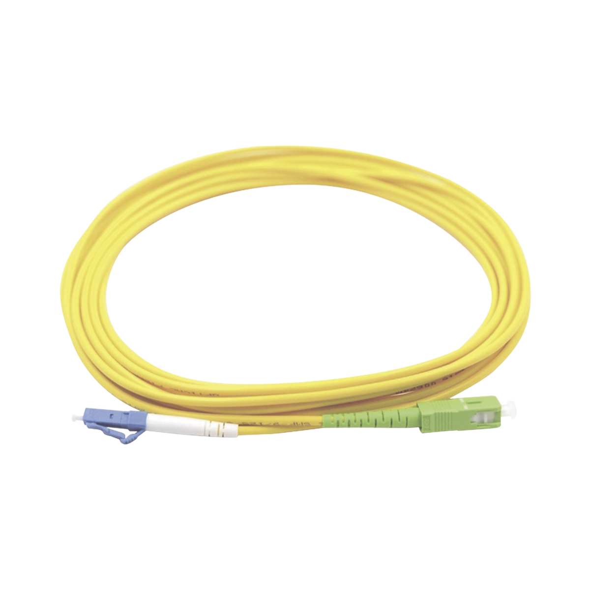 Jumper de Fibra Óptica Monomodo LC/UPC SC/APC Simplex, Color Amarillo 1 Metro (3.28 Pies)