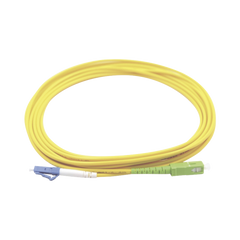 Jumper de Fibra Óptica Monomodo LC/UPC SC/APC Simplex, Color Amarillo 1 Metro (3.28 Pies)