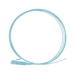 Pigtail de Fibra Óptica Simplex LC, PVC, OM3 50/125, Aqua, 1 Metro (3.28 Pies)