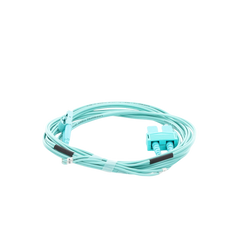 Jumper de Fibra Óptica Multimodo OM3 50/125 LC-SC OFNR (Riser), 2.0 mm, Dúplex, Aqua, 3 metros (9.84 pies)