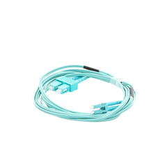 Jumper de Fibra Óptica Multimodo OM3 50/125 LC-SC OFNR (Riser), 2.0 mm, Dúplex, Aqua, 3 metros