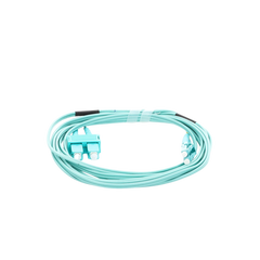 Jumper de Fibra Óptica Multimodo OM3 50/125 LC-SC OFNR (Riser), 2.0 mm, Dúplex, Aqua, 3 metros