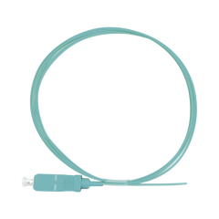 Pigtail de Fibra Óptica Simplex SC, PVC, OM3 50/125, Aqua, 1 Metro (3.28 Pies)