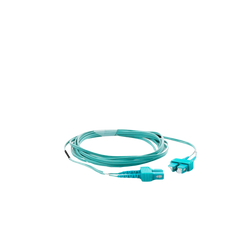 Jumper de Fibra Óptica Multimodo OM3 50/125 SC-SC OFNR (Riser), 2.0 mm, Dúplex, Aqua, 3 Metros (9.84 Pies)