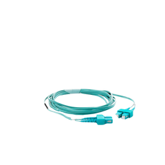 Jumper de Fibra Óptica Multimodo OM3 50/125 SC-SC OFNR (Riser), 2.0 mm, Dúplex, Aqua, 3 metros