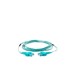Jumper de Fibra Óptica Multimodo OM3 50/125 SC-SC OFNR (Riser), 2.0 mm, Dúplex, Aqua, 3 metros