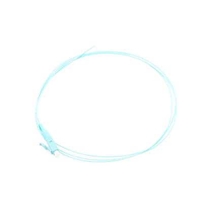 Pigtail de Fibra Óptica Simplex LC, PVC, OM4 50/125, Aqua, 1 metro