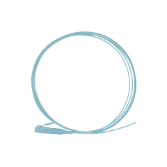 Pigtail de Fibra Óptica Simplex LC, PVC, OM4 50/125, Aqua, 1 Metro (3.28 Pies)