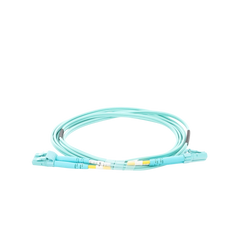 Jumper de Fibra Óptica Multimodo OM4 50/125 LC-LC OFNR (Riser), 2.0 mm, Dúplex, Aqua, 2 Metros (6.56 Pies)