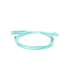Jumper de Fibra Óptica Multimodo OM4 50/125 LC-LC OFNR (Riser), 2.0 mm, Dúplex, Aqua, 2 metros