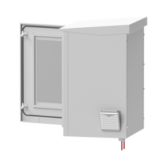 Gabinete de Exterior con Rack de 19" de 24U con Ventiladores y Termostato, Se envía el Gabinete Armado (Montaje a poste o torre se vende por separado).