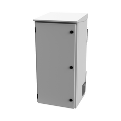 Gabinete de Exterior con Rack de 19" de 24U con Ventiladores y Termostato, Se envía el Gabinete Armado (Montaje a poste o torre se vende por separado).