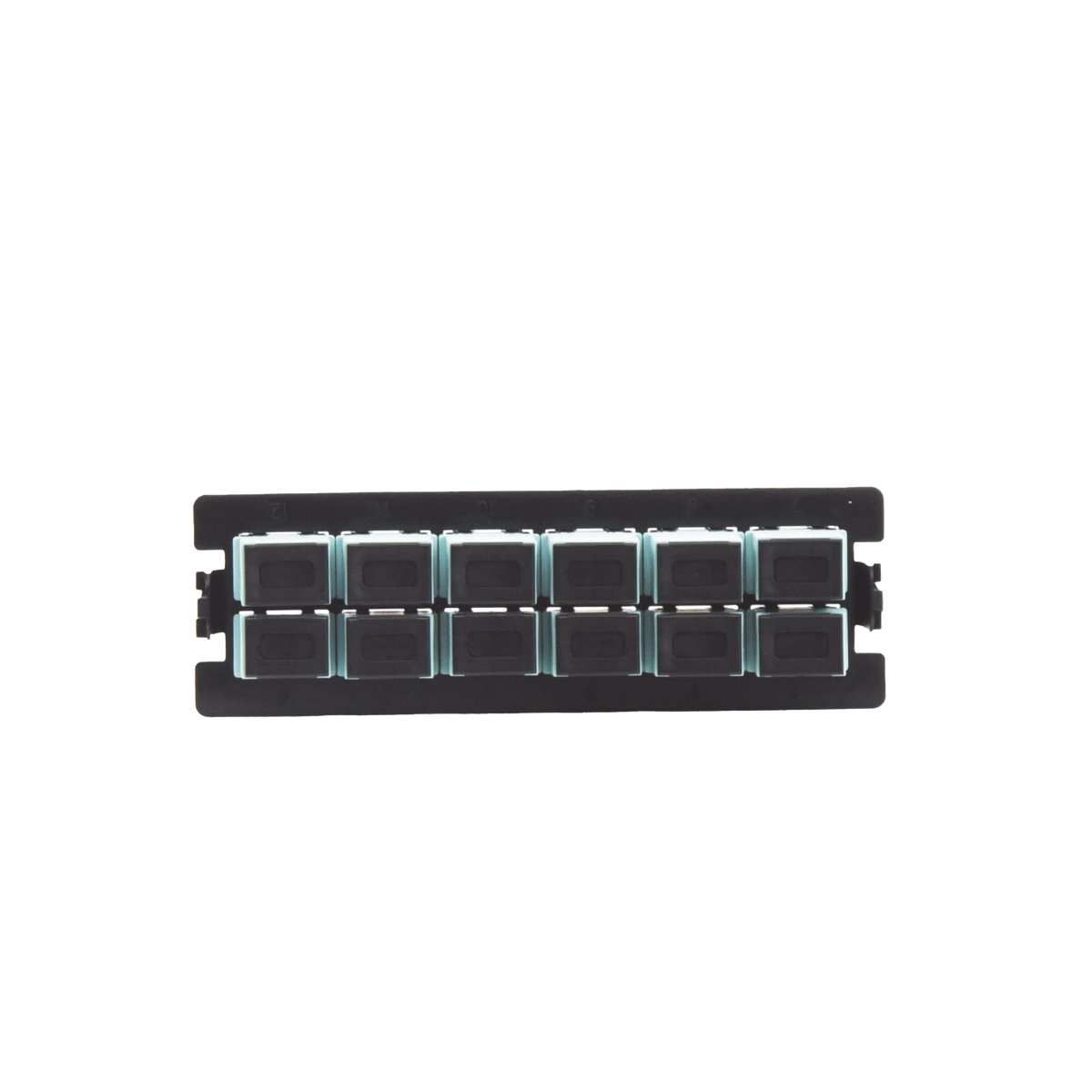 Placa Acopladora para Distribuidor de Fibra Óptica LP-ODF-8024, Incluye 12 Acopladores SC Simplex para Fibra Multimodo (12 Fibras)