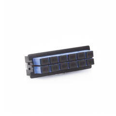 Placa Acopladora para Distribuidor de Fibra Óptica LP-ODF-8024, Incluye 12 Acopladores SC Simplex para Fibra Monomodo (12 Fibras)