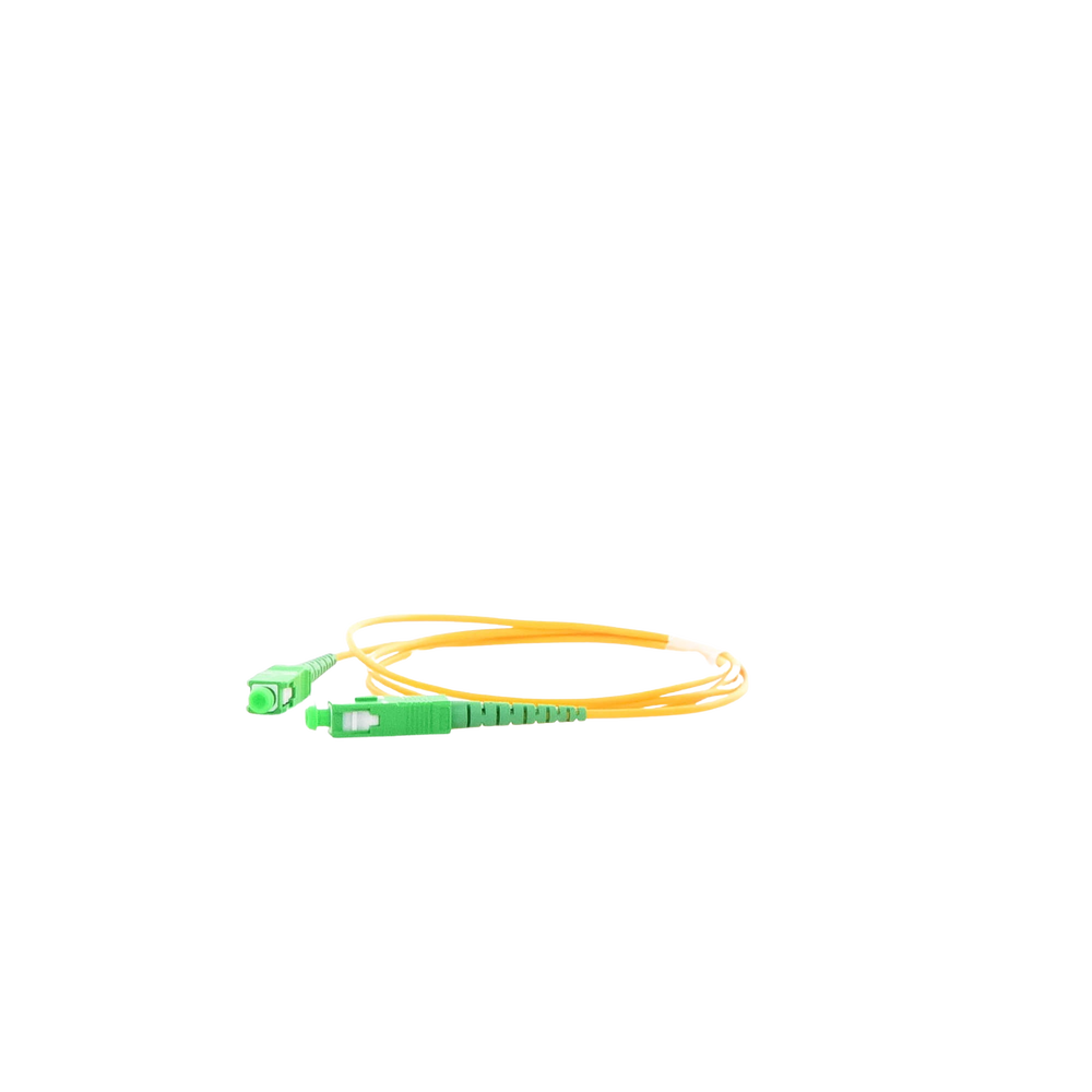 Jumper de Fibra Óptica Monomodo SC/APC-SC/APC Simplex, Color Amarillo, 1 Metro (3.28 Pies)