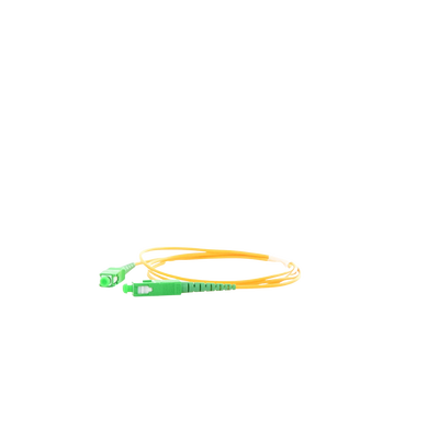 Jumper de Fibra Óptica Monomodo SC/APC-SC/APC Simplex, color amarillo, 1 metro