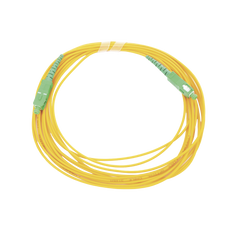 Jumper de Fibra Óptica Monomodo SC/APC - SC/APC Simplex, Color Amarillo, 5 Metros (16.40 Pies)
