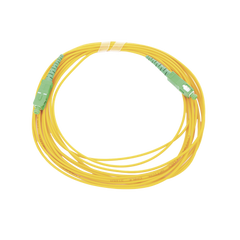 Jumper de Fibra Óptica Monomodo SC/APC - SC/APC Simplex, color amarillo, 5 metros