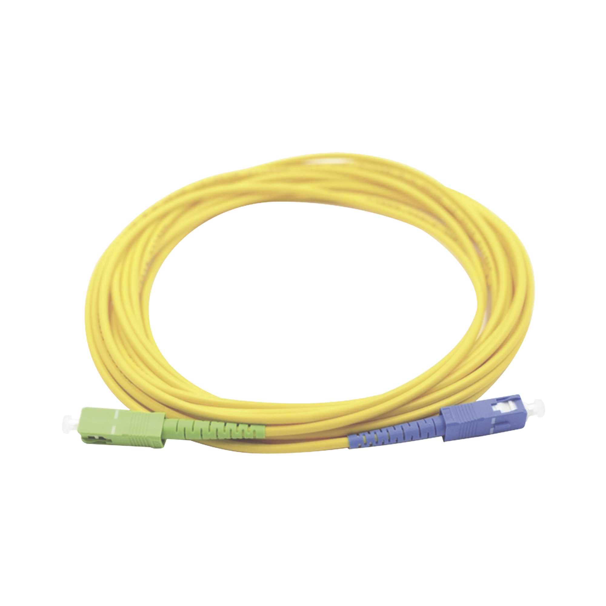 Jumper de Fibra Óptica Monomodo SC/UPC-SC/APC Simplex, Color Amarillo 3 Metros (9.84 Pies)