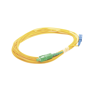 Jumper de Fibra Óptica Monomodo SC/UPC - SC/APC Simplex, color amarillo 5 metros