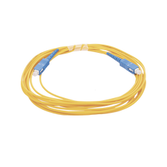 Jumper de Fibra Óptica Monomodo SC/UPC - SC/UPC Simplex, Color Amarillo, 5 Metros (16.40 Pies)