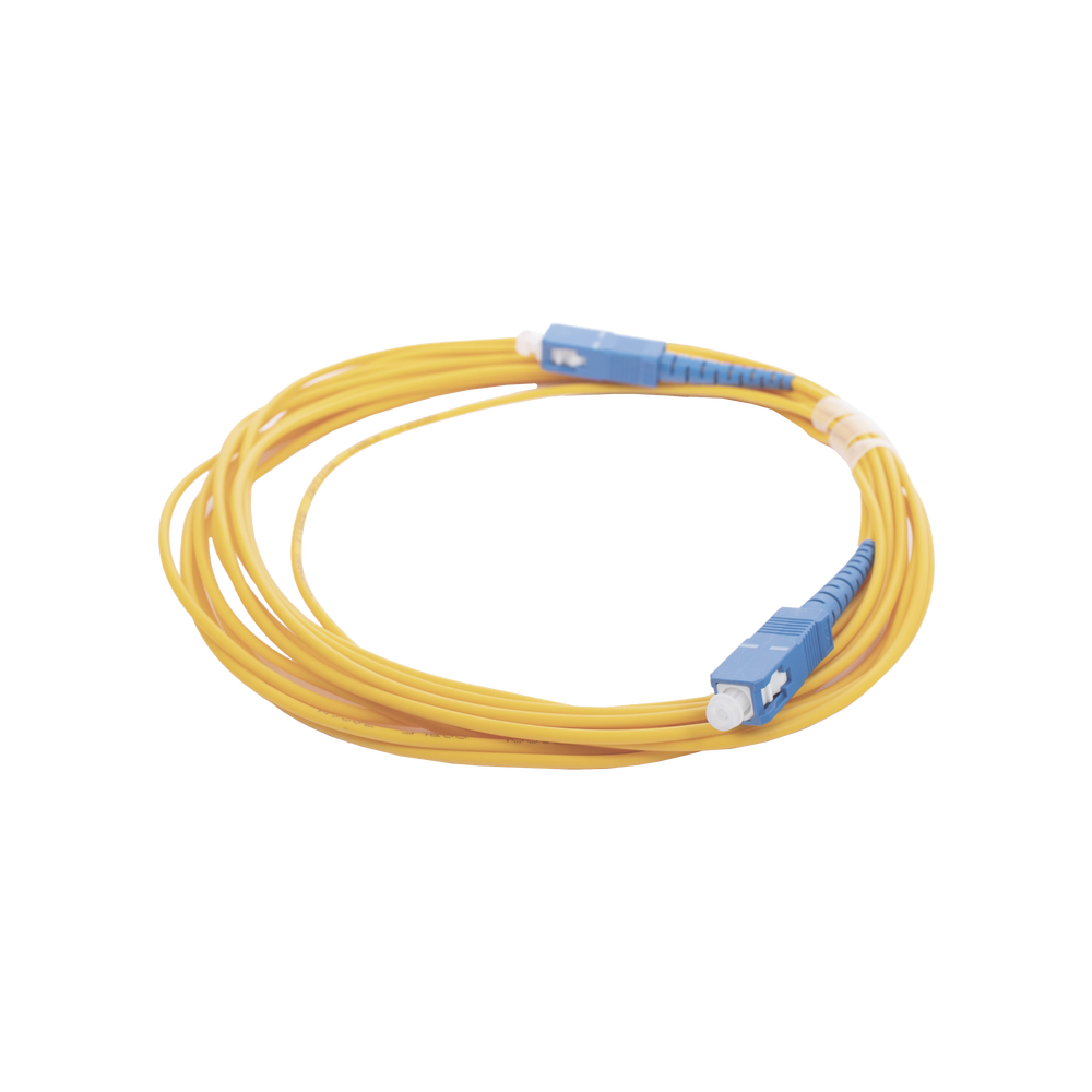 Jumper de Fibra Óptica Monomodo SC/UPC - SC/UPC Simplex, Color Amarillo, 5 Metros (16.40 Pies)