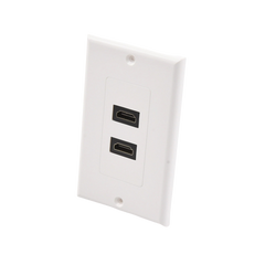 Placa de pared de 2 puertos HDMI hembra a hembra