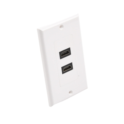 Placa de pared de 2 puertos HDMI hembra a hembra