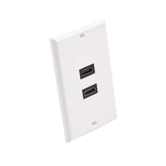 Placa de pared de 2 puertos HDMI hembra a hembra