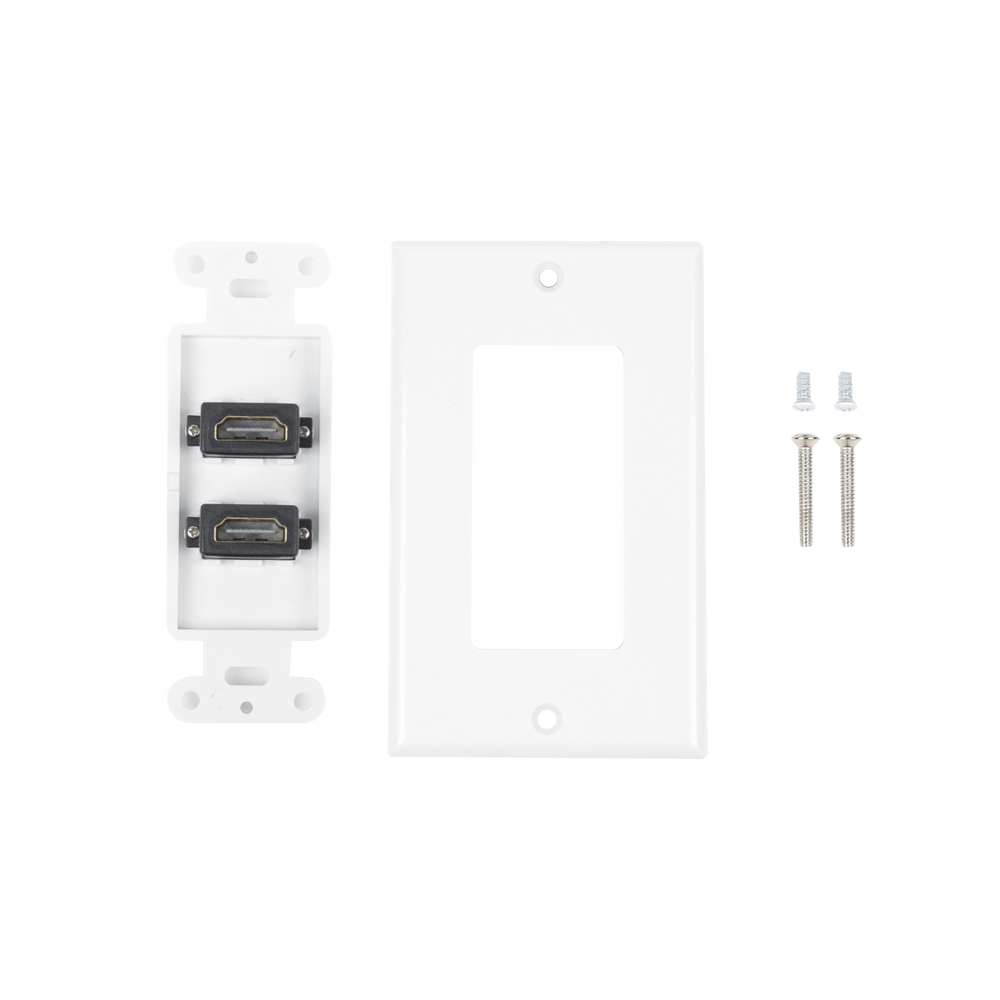 Placa de Pared de 2 Puertos HDMI Hembra a Hembra