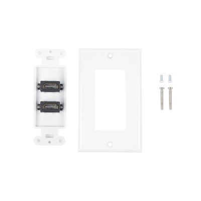 Placa de pared de 2 puertos HDMI hembra a hembra