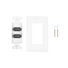 Placa de pared de 2 puertos HDMI hembra a hembra