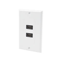 Placa de pared de 2 puertos HDMI hembra a hembra