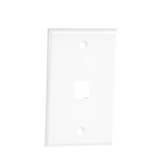 Placa de Pared de 1 Puerto, Keystone, Color Blanco