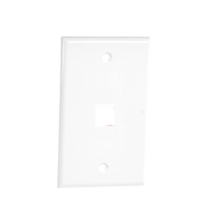 Placa de pared de 1 puerto, Keystone, Color Blanco