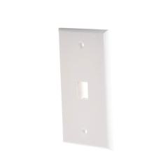 Placa de Pared de 1 Puerto, Keystone, Color Blanco