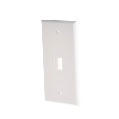 Placa de pared de 1 puerto, Keystone, Color Blanco