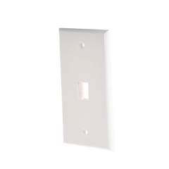 Placa de pared de 1 puerto, Keystone, Color Blanco