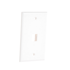 Placa de pared de 1 puerto, Keystone, Color Blanco