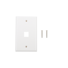 Placa de pared de 1 puerto, Keystone, Color Blanco