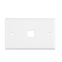 Placa de Pared de 1 Puerto, Keystone, Color Blanco