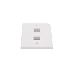 Placa de Pared de 2 Puertos, Keystone, Color Blanco