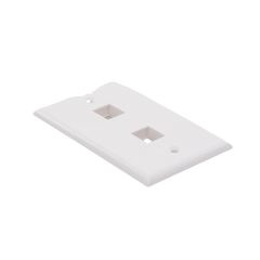 Placa de Pared de 2 Puertos, Keystone, Color Blanco