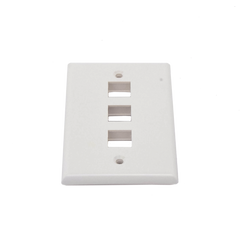 Placa de Pared de 3 Puertos, Keystone, Color Blanco
