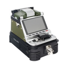 Fusionadora de Fibra Óptica Multimodo y Monomodo / 6 Motores / Alineación por Núcleo / OPM + VFL / Cleaver Eléctrico de un Solo Paso / Capacitación Remota Gratuita
