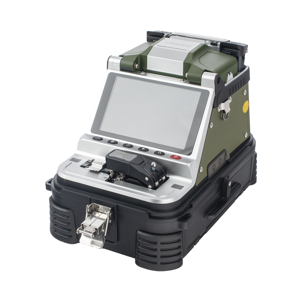 Fusionadora de Fibra Óptica Multimodo y Monomodo / 6 Motores / Alineación por Núcleo / OPM + VFL / Cleaver Eléctrico de un Solo Paso / Capacitación Remota Gratuita