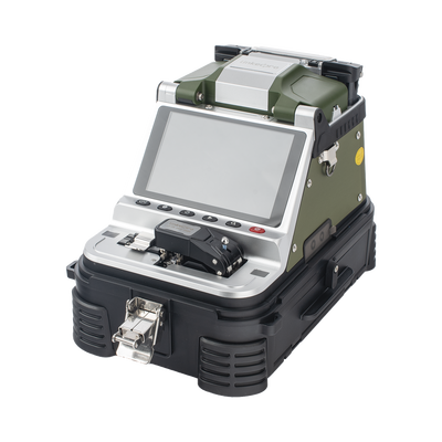 Fusionadora de Fibra Óptica MultiModo y MonoModo / 6 motores / Alineación por Núcleo / OPM + VFL / Cleaver Eléctrico de un Solo Paso / Capacitación Remota Gratuita