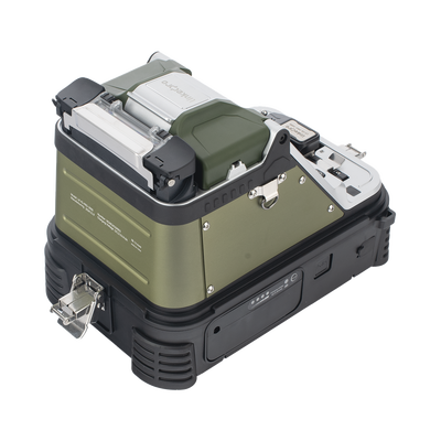 Fusionadora de Fibra Óptica MultiModo y MonoModo / 6 motores / Alineación por Núcleo / OPM + VFL / Cleaver Eléctrico de un Solo Paso / Capacitación Remota Gratuita