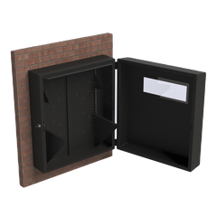 Gabinete de Pared con Rack Horizontal de 6 UR, con Ventanilla de Inspección, Se envía el Gabinete Armado.