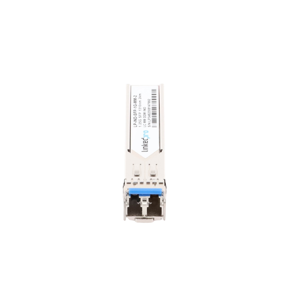 Transceptor Óptico Industrial SFP (Mini-Gbic) / Multimodo 1310 nm / 1.25 Gbps / 1000BASE-SX / Conectores LC/UPC Dúplex / DDM / Hasta 2 km